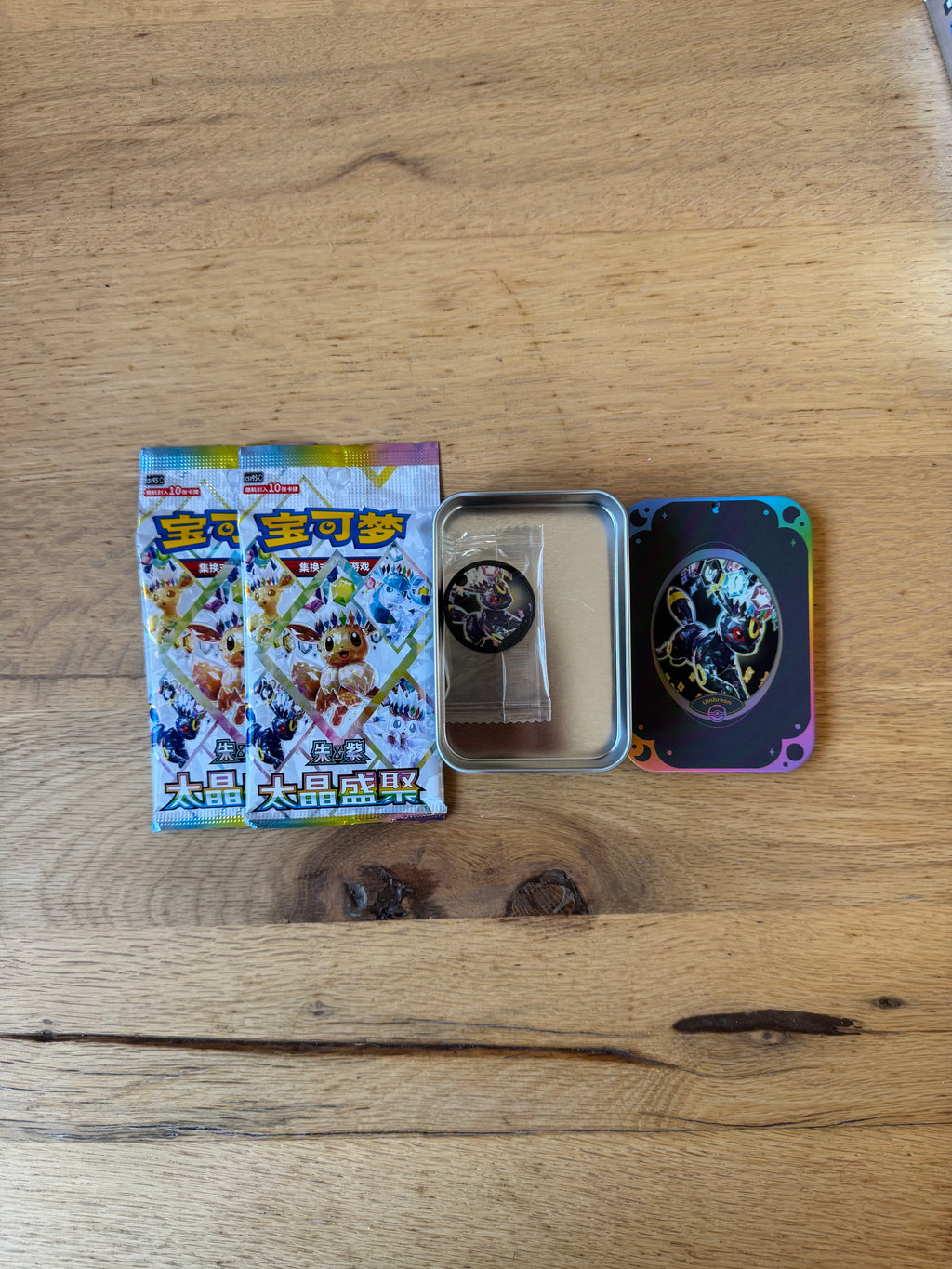 (Chinese) Pokémon: Terastal Grand Gathering Eeveelutions Mini Tin (2 Packs) Sylveon