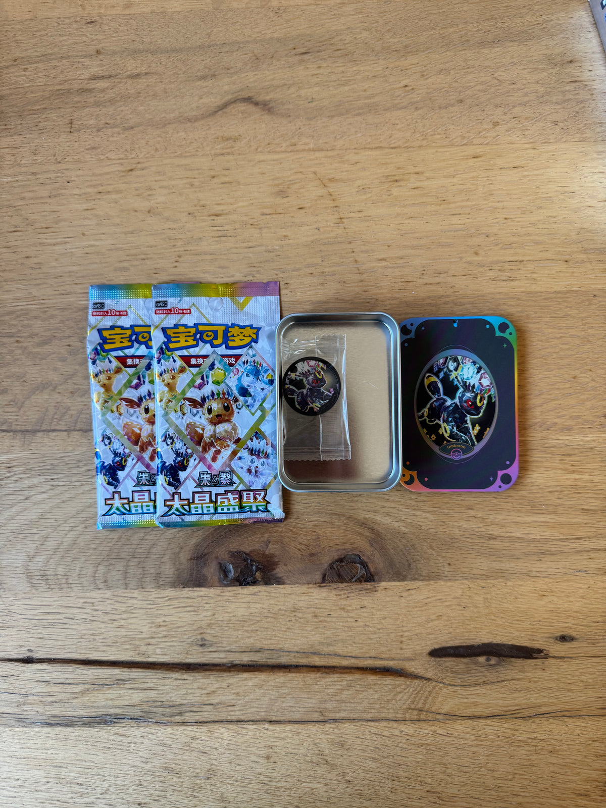 (Chinese) Pokémon: Terastal Grand Gathering Eeveelutions Mini Tin (2 Packs) Sylveon